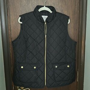 Black Quilted Vest